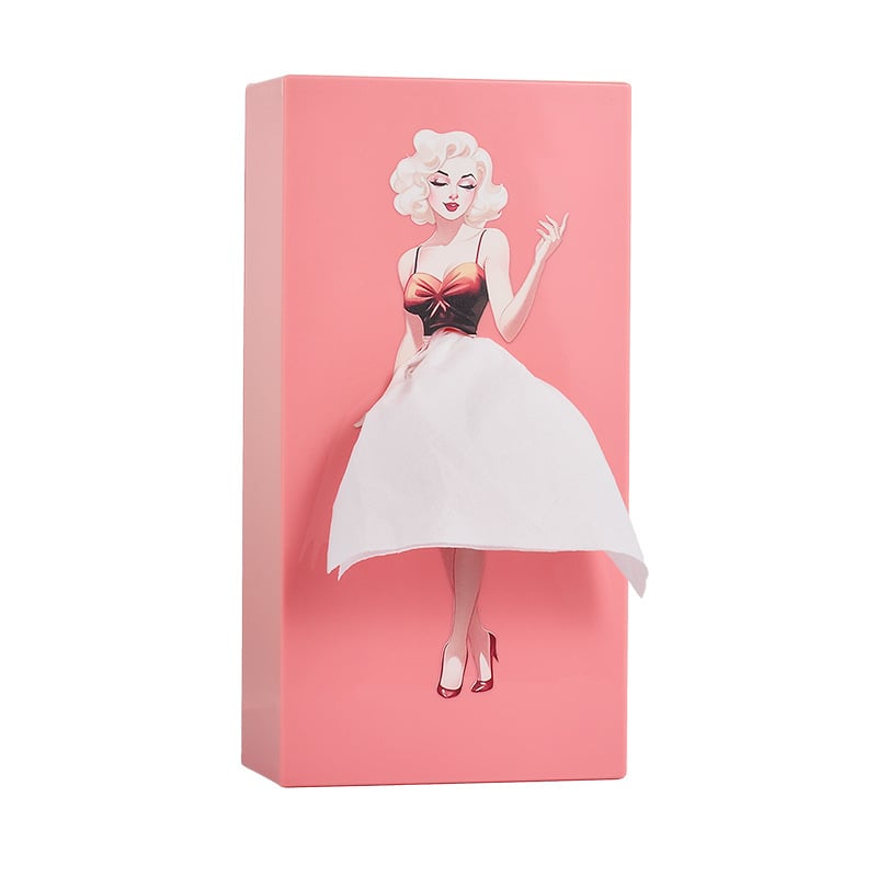 Tissue Box, Reusable Cartoon Creative Retro Pop Art Paper Towel Holder
