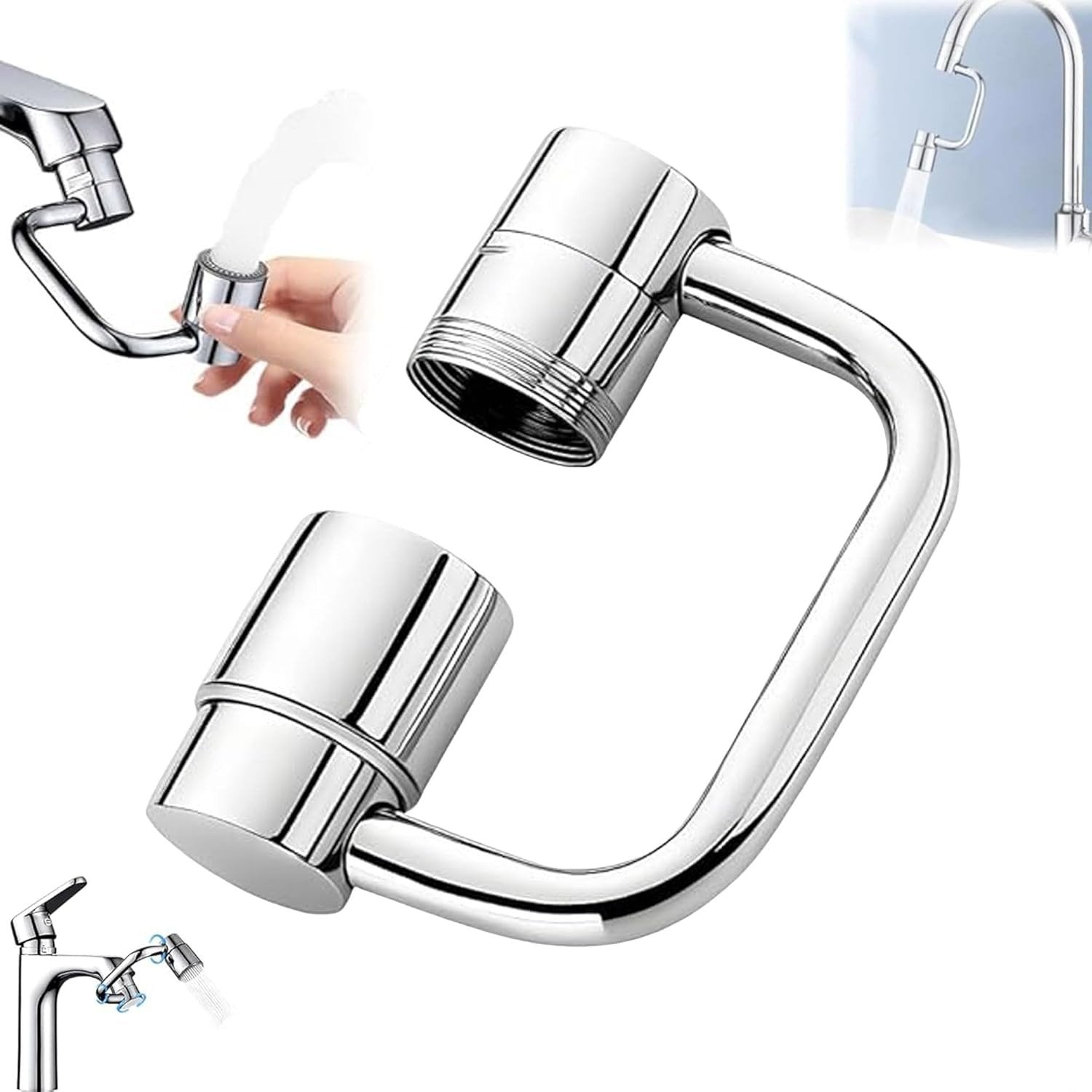 Upgrade Your Sink Experience with the 360° Rotating U Shaped Faucet Extender 🚰