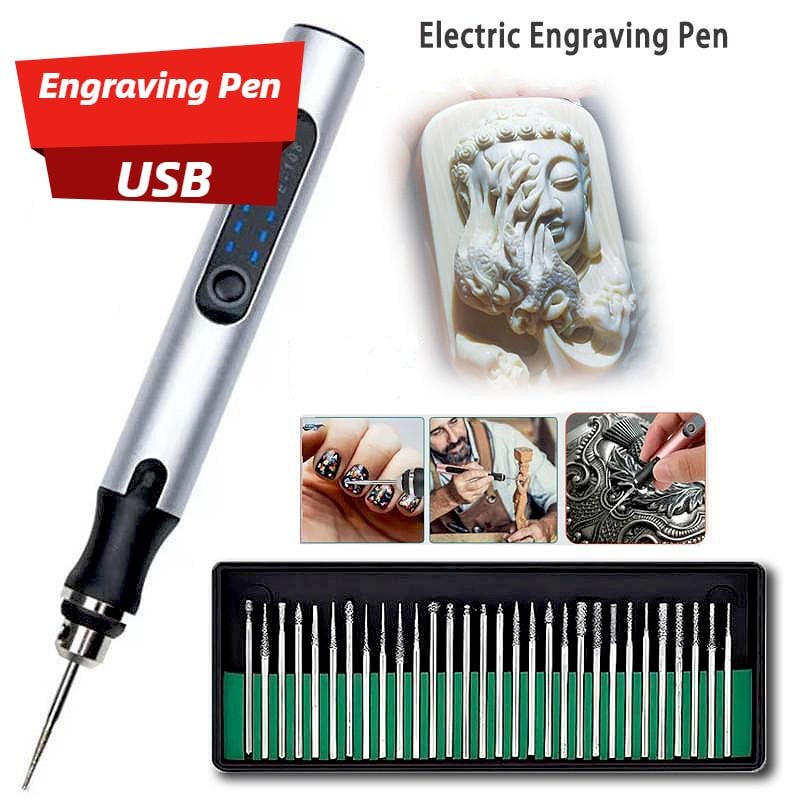 USB Engraving Pen - Mini Electric Engraver Tool Kit