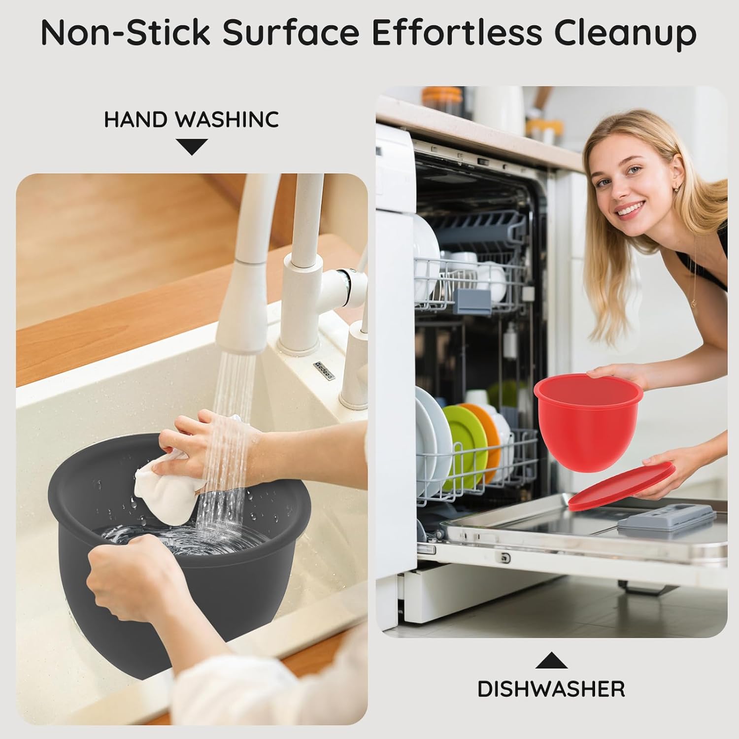 🍰 Tilt-Head Stand Mixer Silicone Bowl Liner Set (3-Pack)