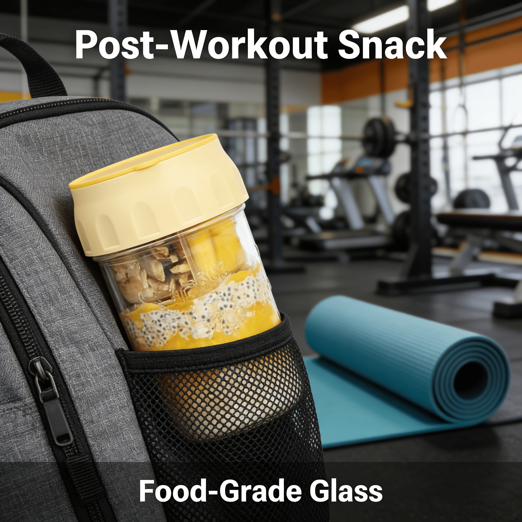 Overnight Oats Containers with Lids & Folding Spoons🥣🥄