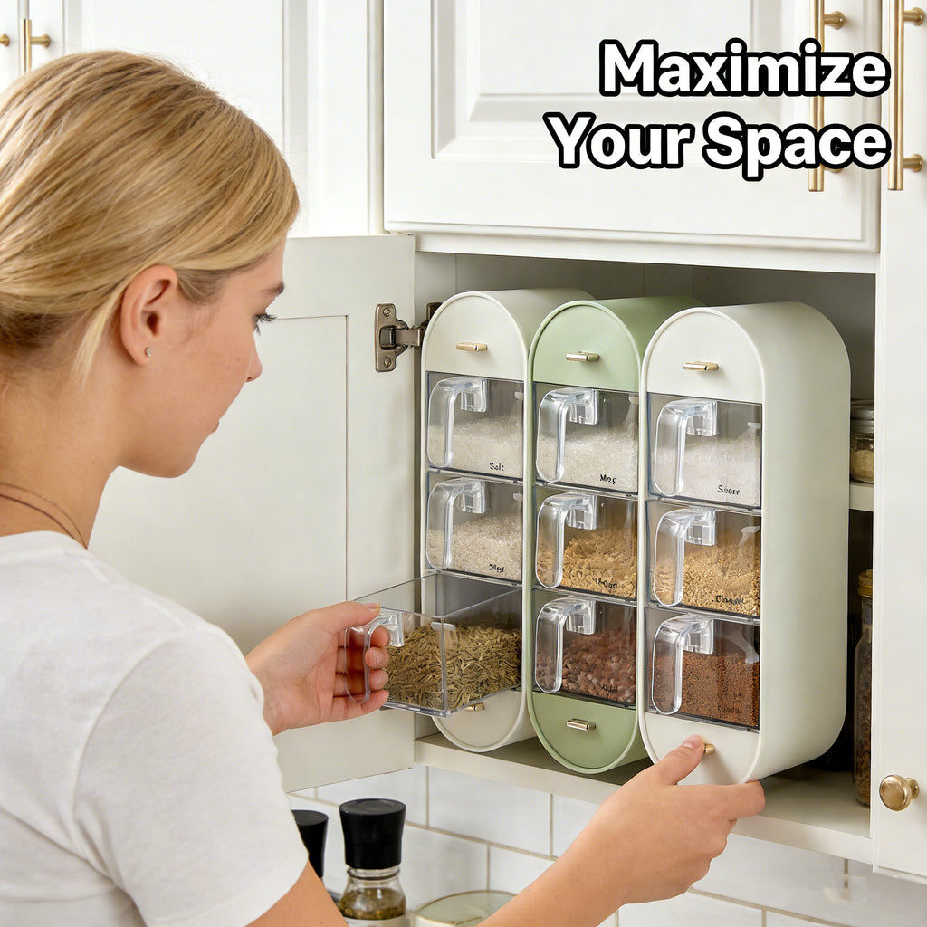 🧂Punch-free wall-mounted spice storage box