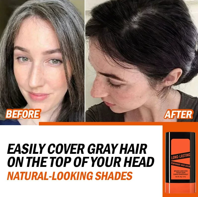 Instant Root Cover Up Stick - Waterproof Quick Touch-Up for Hair & Beard, Easy Washout Concealer