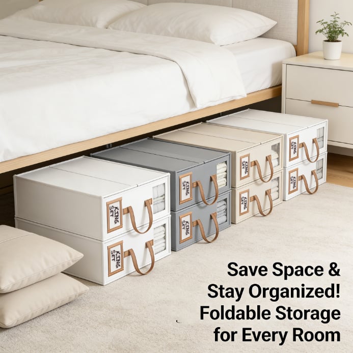 Foldable Sheet Storage Set – Keep Your Bedding Organized and Neat 🛏️✨