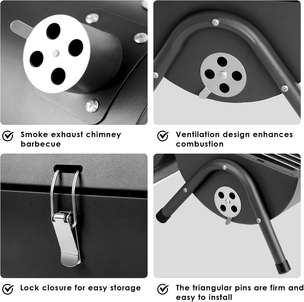 Portable Double-Sided Charcoal Grill – Compact, Sturdy, and Perfect for Grilling & Camping 🍖🔥