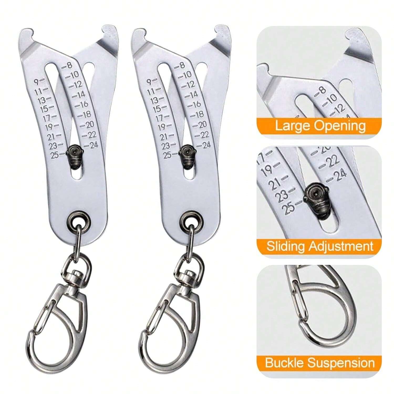 Portable Precise Thread Size Checker Keychain