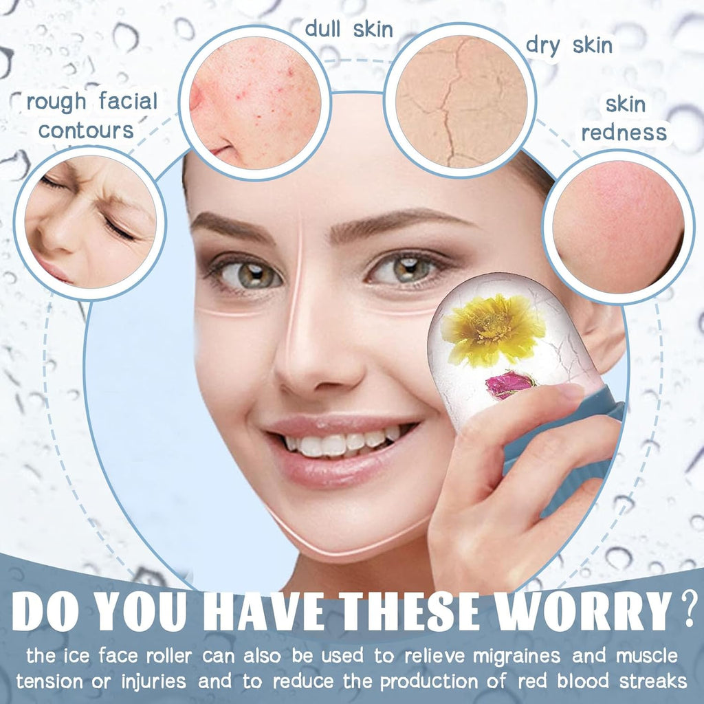 Ice Face Roller - Shrink pores, fight wrinkles, reduce puffiness, improve skin elasticity