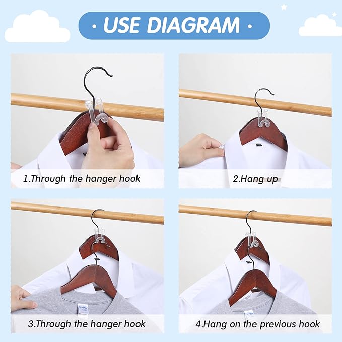 Space-Saving Hanger Extender Hooks – Perfect Closet Organizers