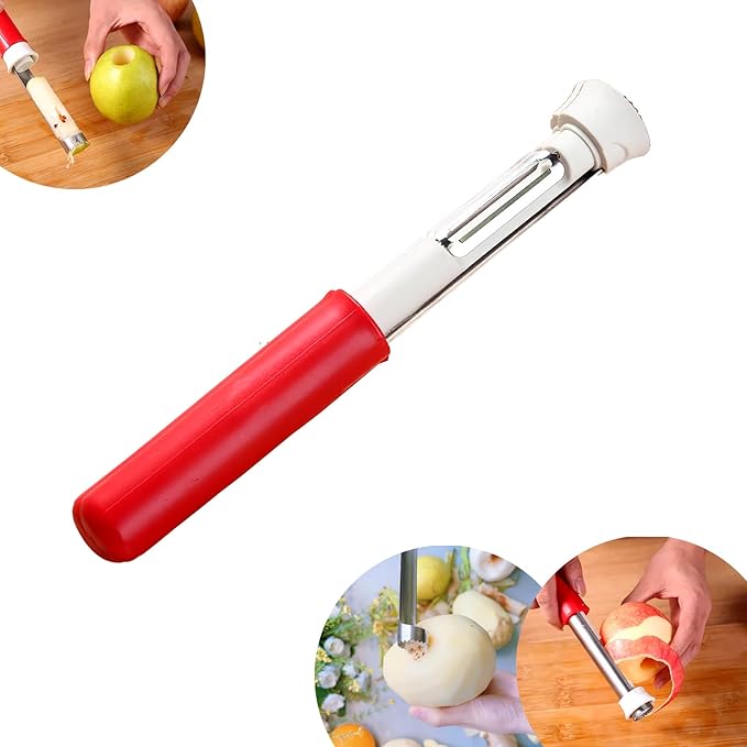 Explore the Ultimate Kitchen Efficiency with Our 2-in-1 Telescopic Fruit and Vegetable Peeler and Corer