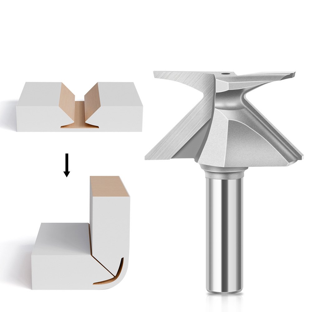 R18/R30/R50 Woodworking Arc Integrated Slotting Trimming Machine Milling Tool