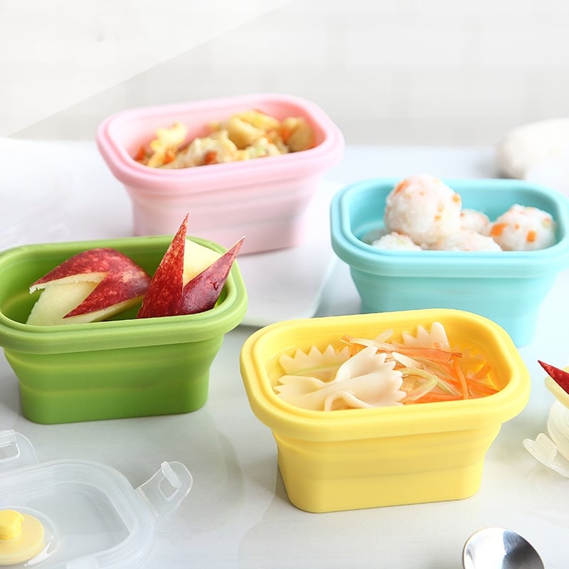 Collapsible Silicone Food Storage Containers (Set of 4)
