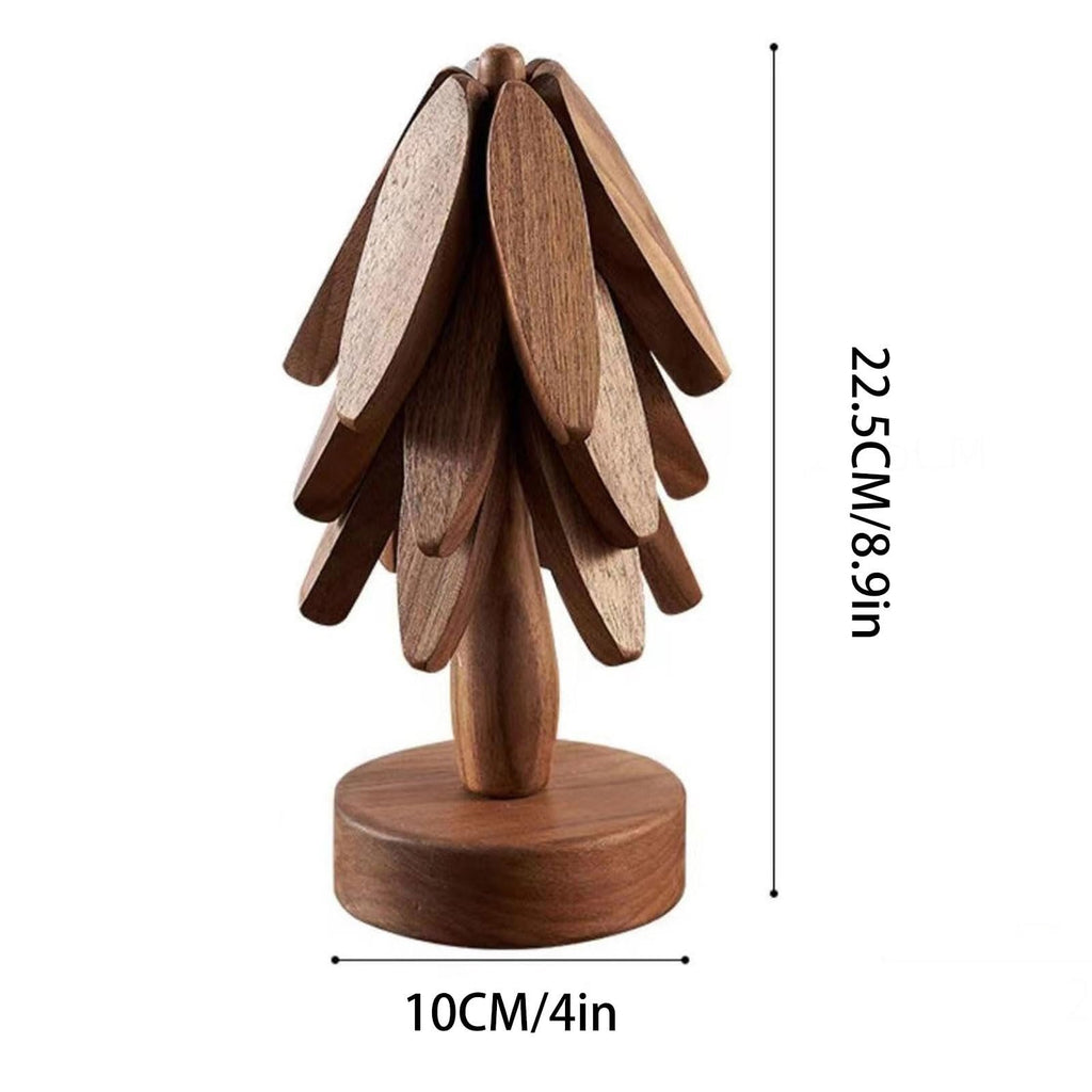 Nature's Embrace: Handcrafted Black Walnut Trivet Set – Elegant Heat Protection for Your Kitchen