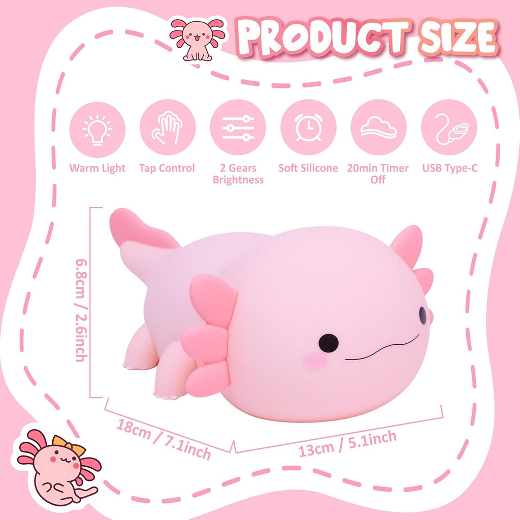 Cute Axolotl Night Light