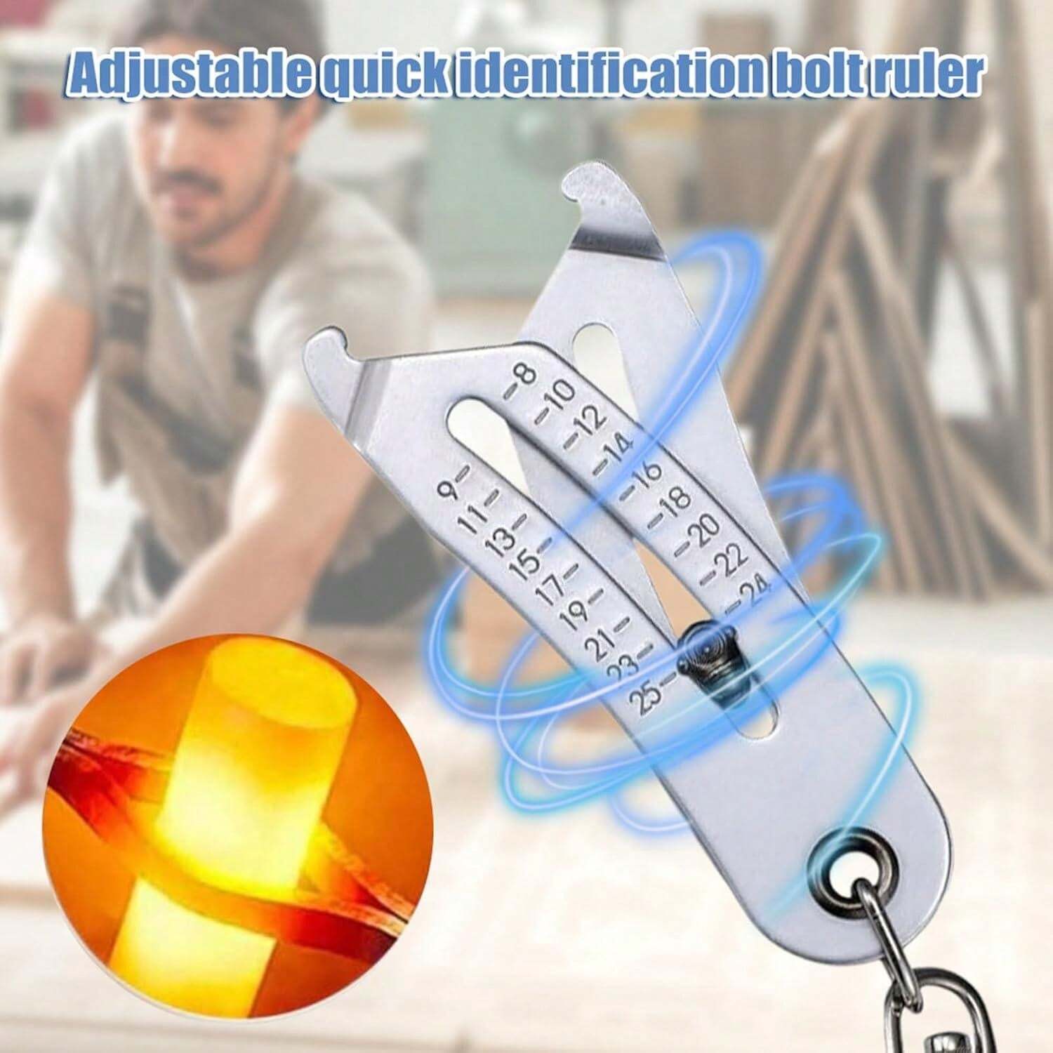 Portable Precise Thread Size Checker Keychain