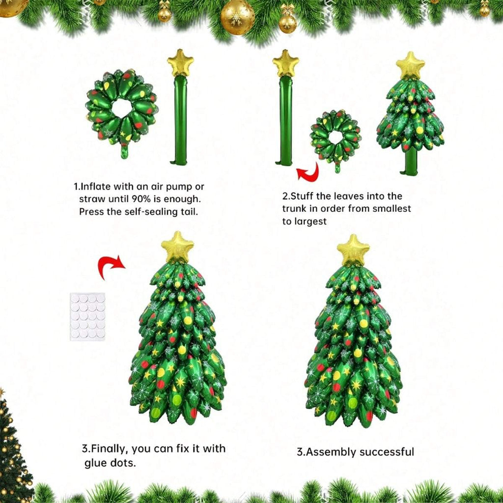 🎄4D Standing Large Christmas Tree Foil Balloon