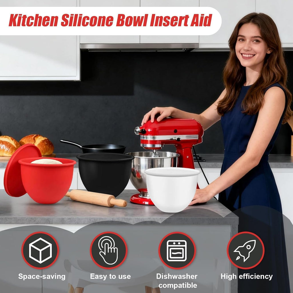 🍰 Tilt-Head Stand Mixer Silicone Bowl Liner Set (3-Pack)