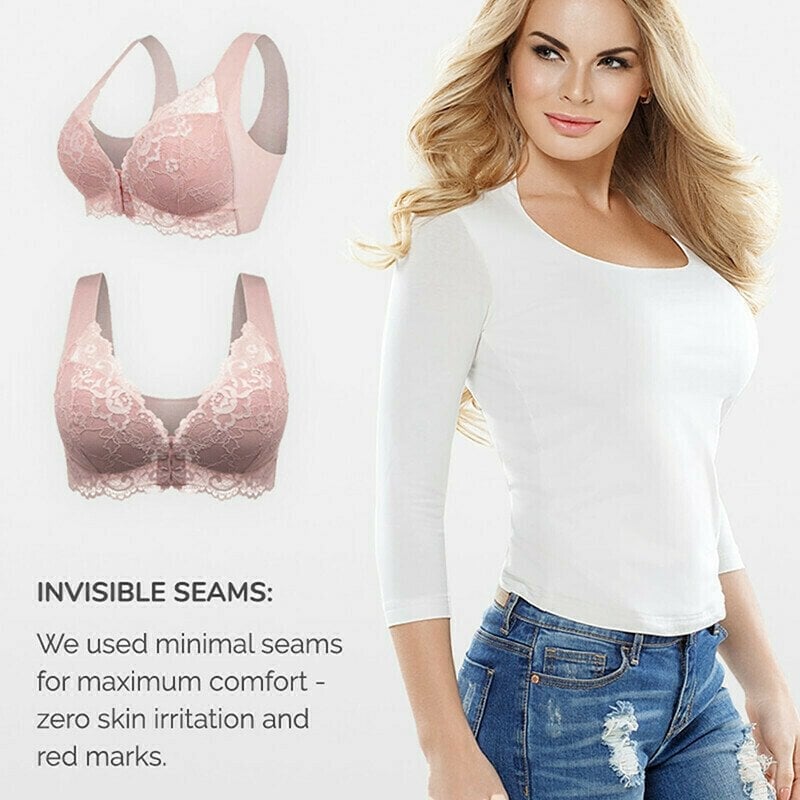 LAST DAY 49% OFF-Bra For Women Front Closure 5D Beauty Back Sports Comfy Bra