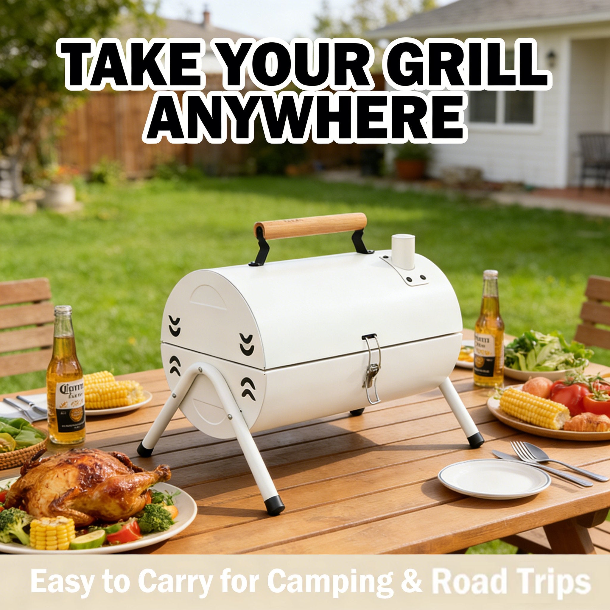 Portable Double-Sided Charcoal Grill – Compact, Sturdy, and Perfect for Grilling & Camping 🍖🔥