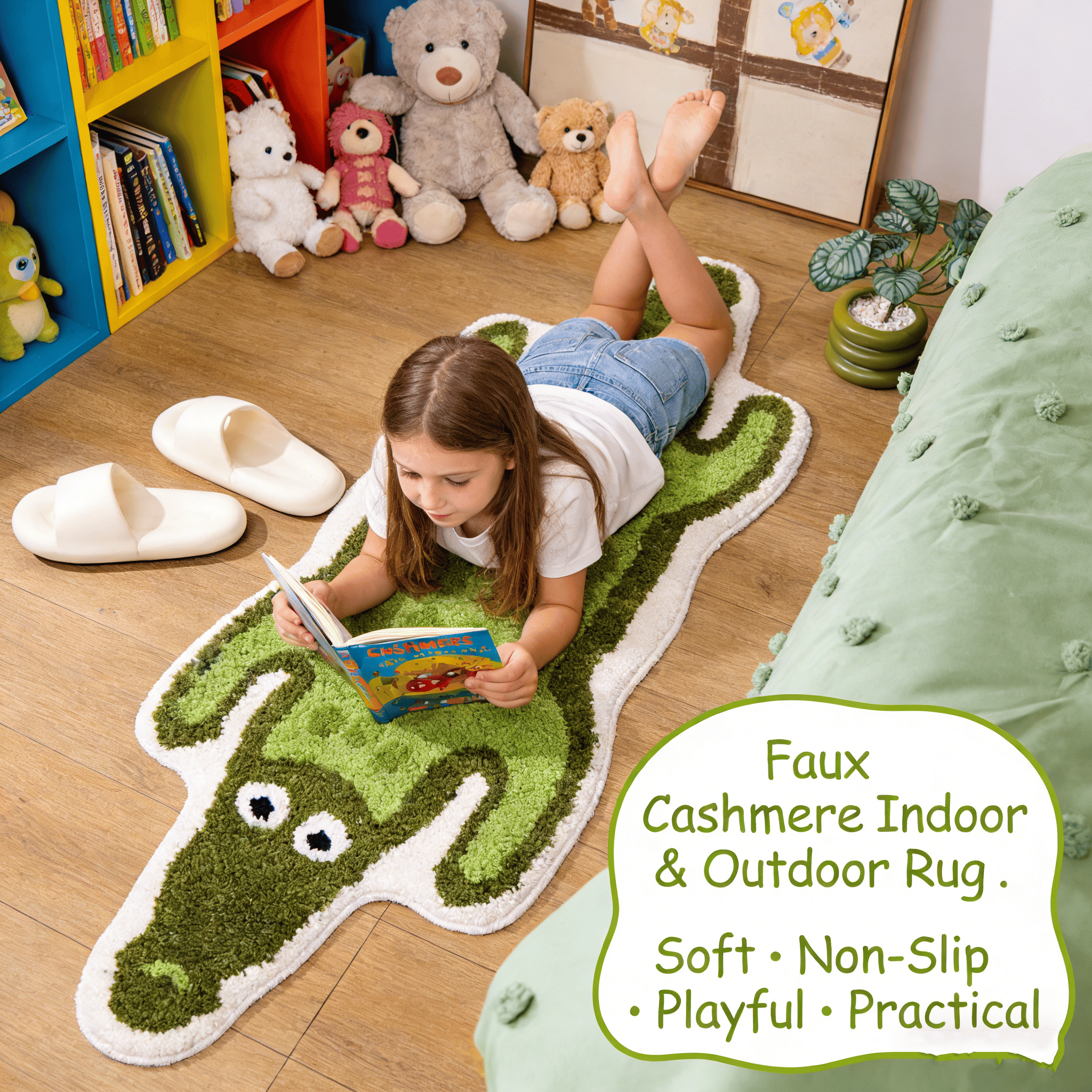 🐊 Faux Cashmere Indoor & Outdoor Rug