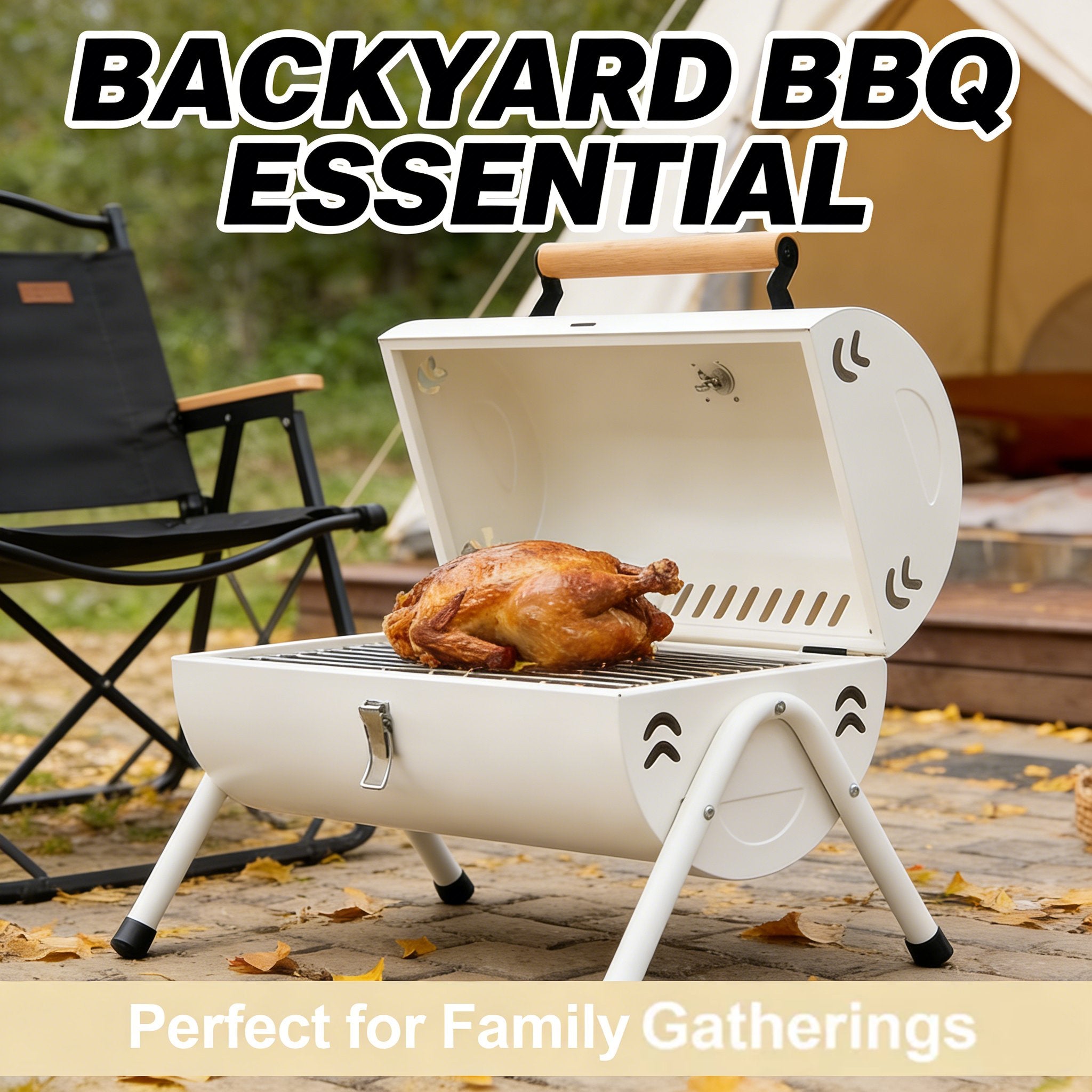 Portable Double-Sided Charcoal Grill – Compact, Sturdy, and Perfect for Grilling & Camping 🍖🔥