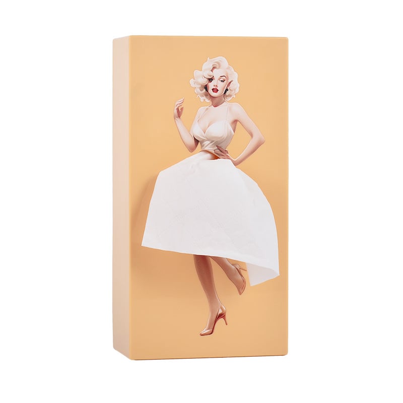 Tissue Box, Reusable Cartoon Creative Retro Pop Art Paper Towel Holder