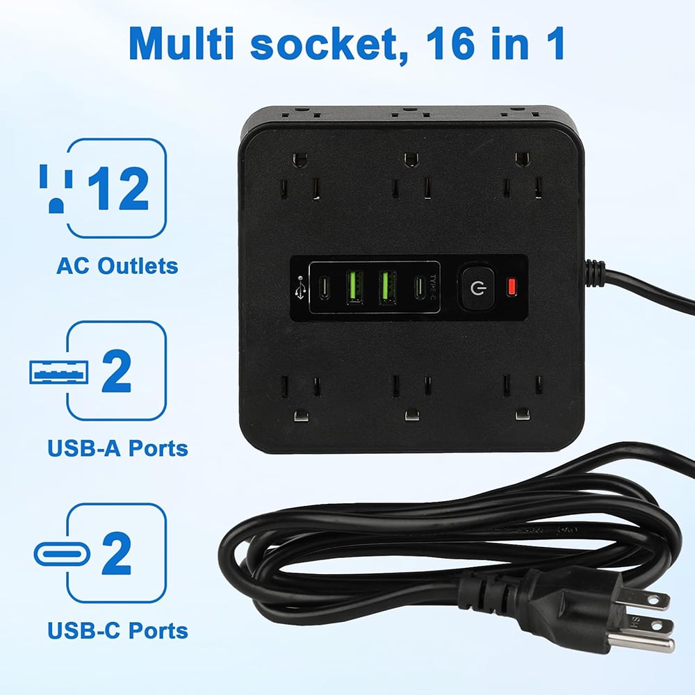 16-in-1 Power Strip Surge Protector