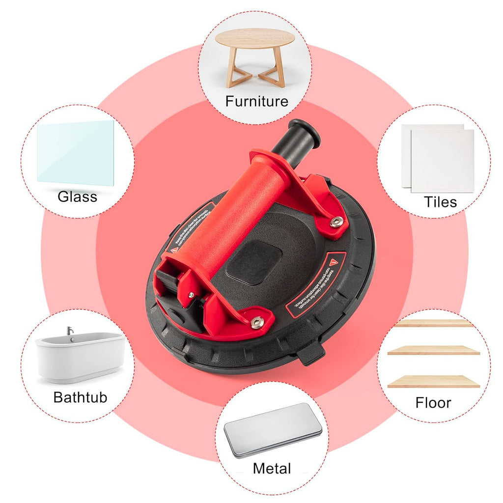 Heavy-Duty 20.5 cm Suction Cups for Glass, Tiles, and More – 132 kg Load Capacity, Perfect for Lifting and Moving Heavy Objects