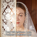 Wedding Veil for Women - Short Lace Bridal Veil for Weddings, Bachelorette Parties & Honeymoon 💍👰
