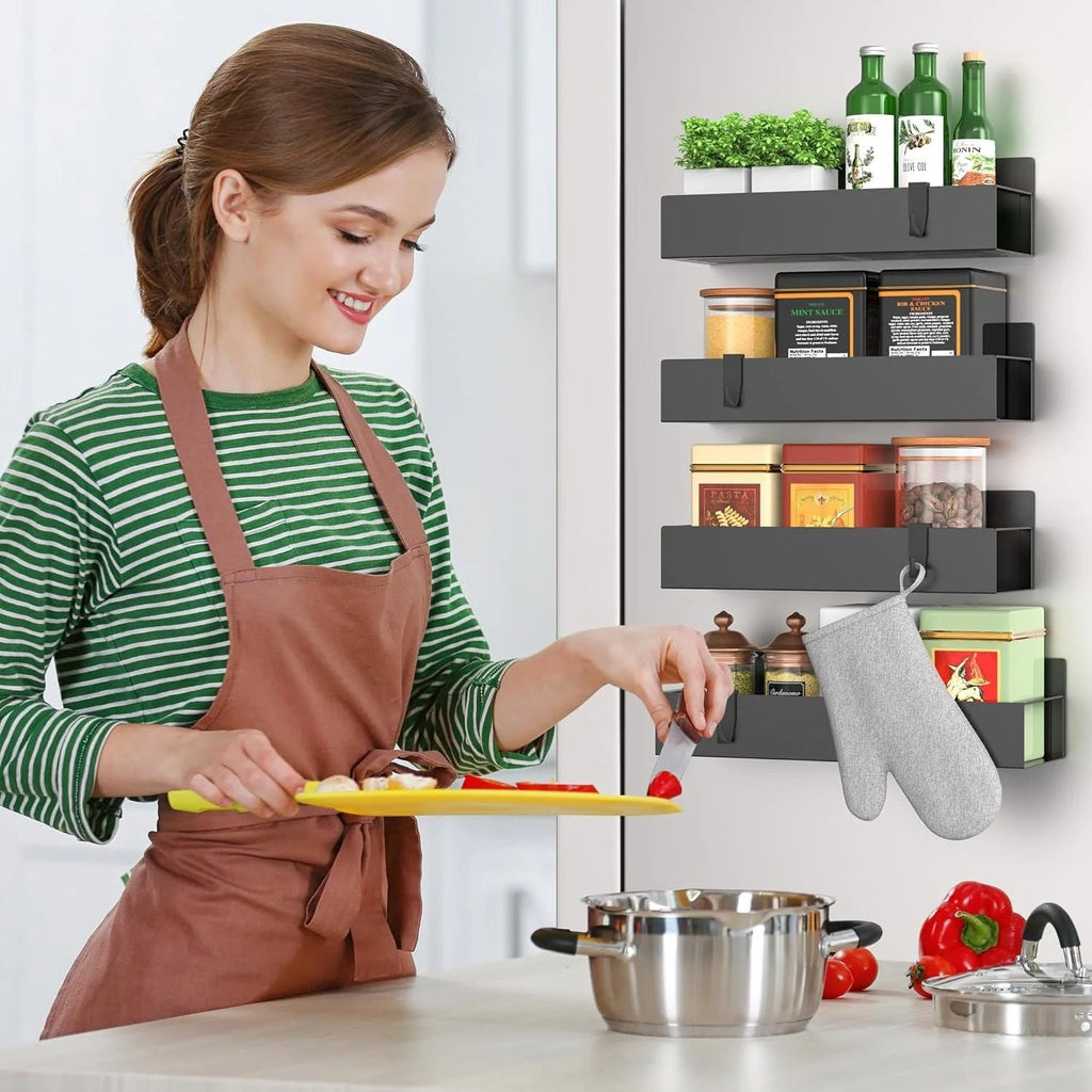 🧲Magnetic Spice Rack – Free Up Your Counter Space!