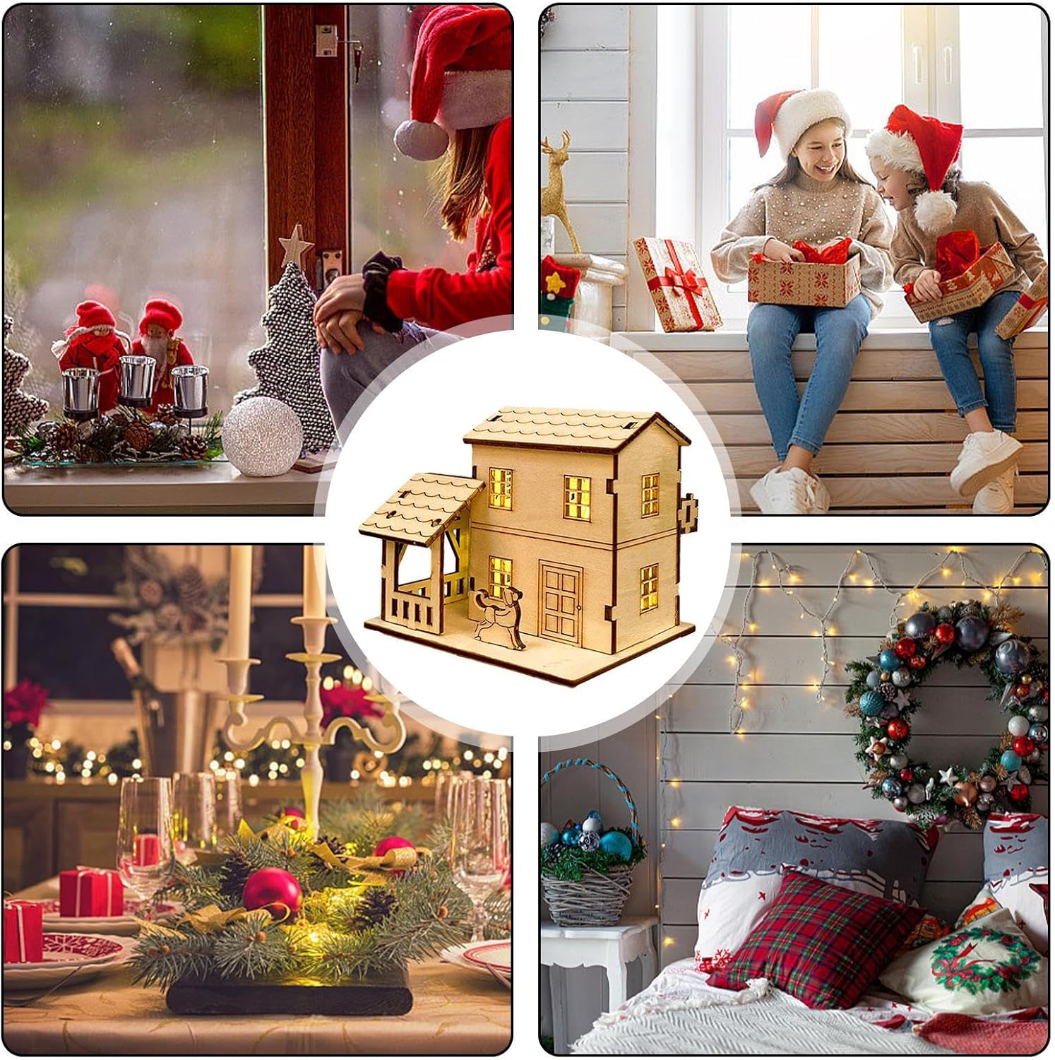 Buy 2 Free Shipping🎄 DIY Christmas Wooden House Kit 🎄