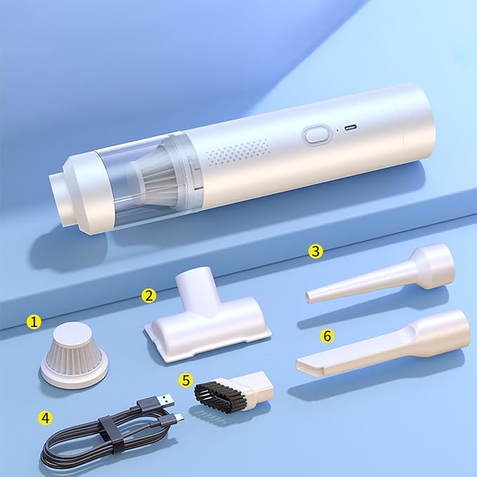 4-in-1 Multi-Function Car Vacuum Cleaner, Portable Air Pump, Wireless Vacuum & Mini Blower