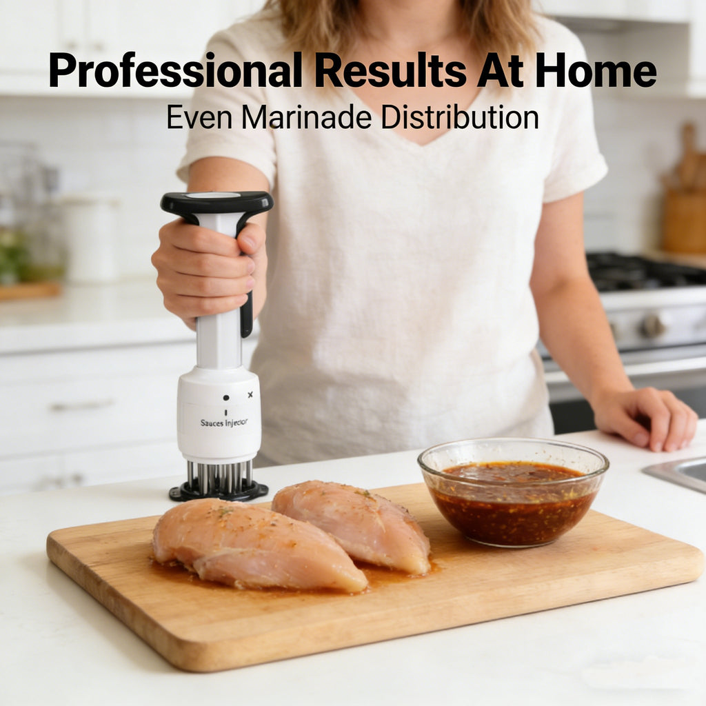 🍖 2-in-1 Meat Tenderizer & Marinade Injector