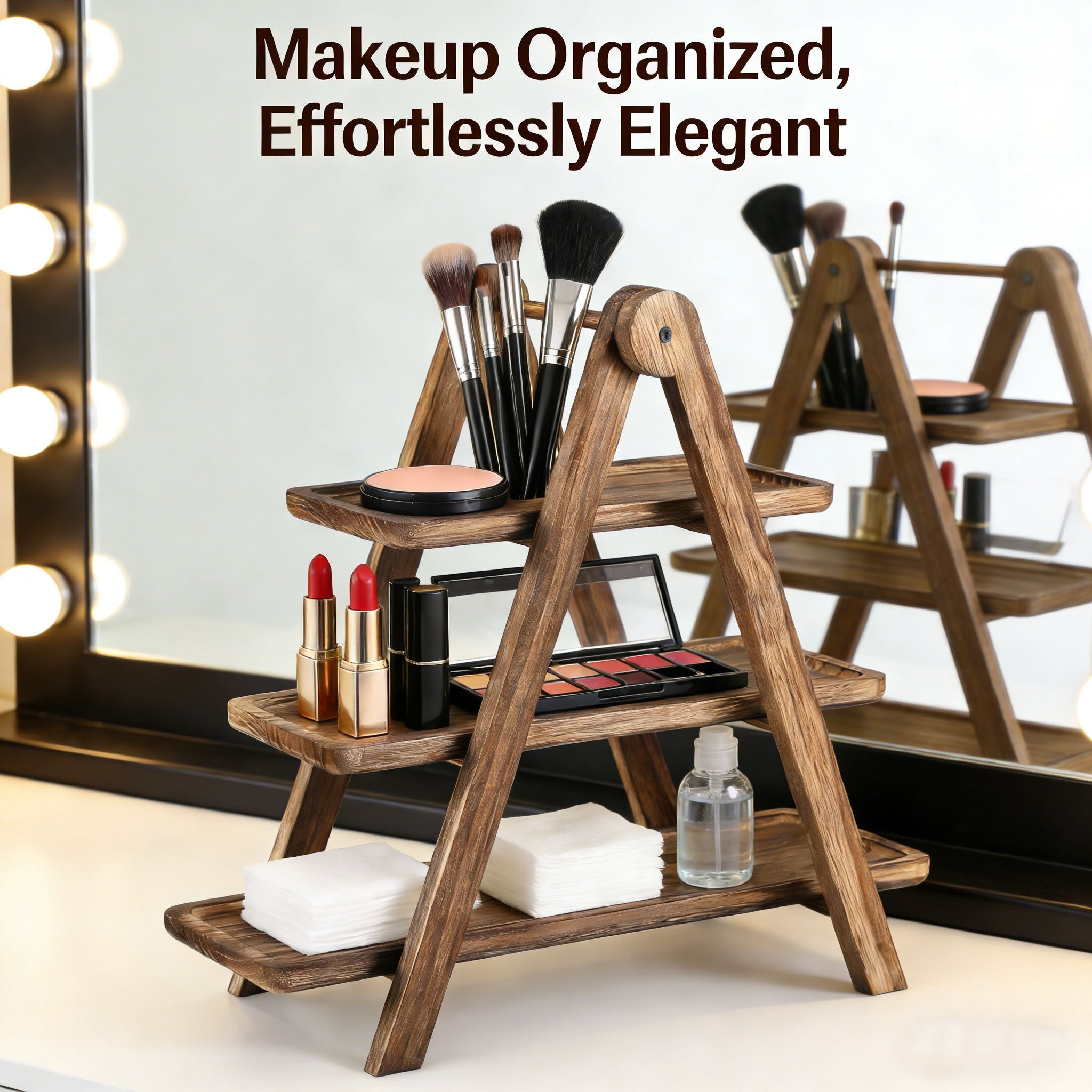 🍰 3-Tier Wooden Serving Tray Set for Parties & Entertaining