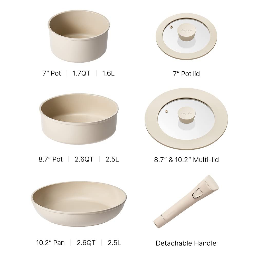 Detachable Handle Cookware - Space-saving, Versatile, and Easy to Clean