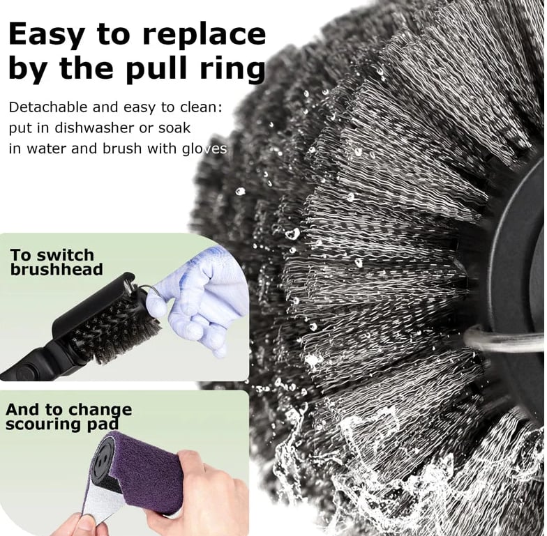🍖✨Electric Three-Speed BBQ Brush – Effortless Cleaning for Your Grill