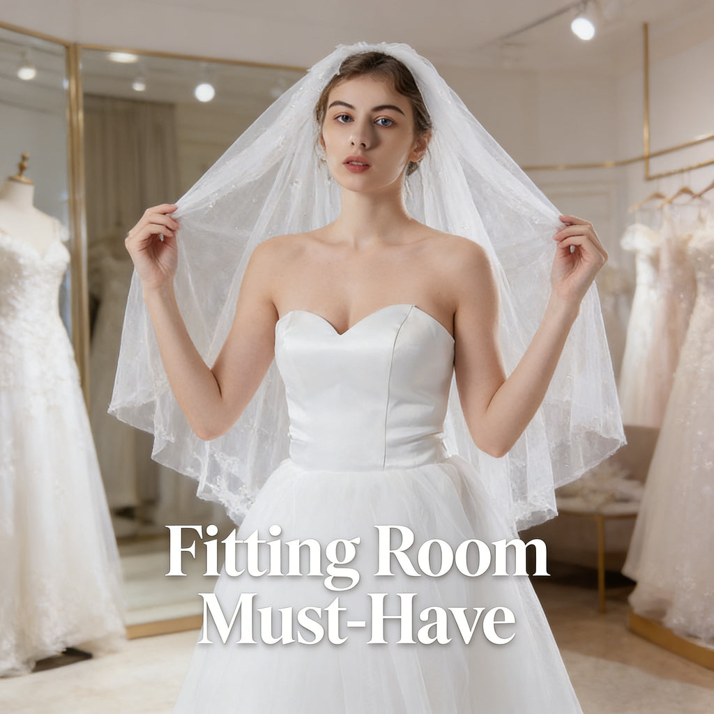 Wedding Veil for Women - Short Lace Bridal Veil for Weddings, Bachelorette Parties & Honeymoon 💍👰