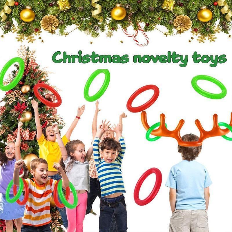 🎄Weihnachtsaktion t - Weihnachts-Rentier-Geweih-Ringwurfspiel