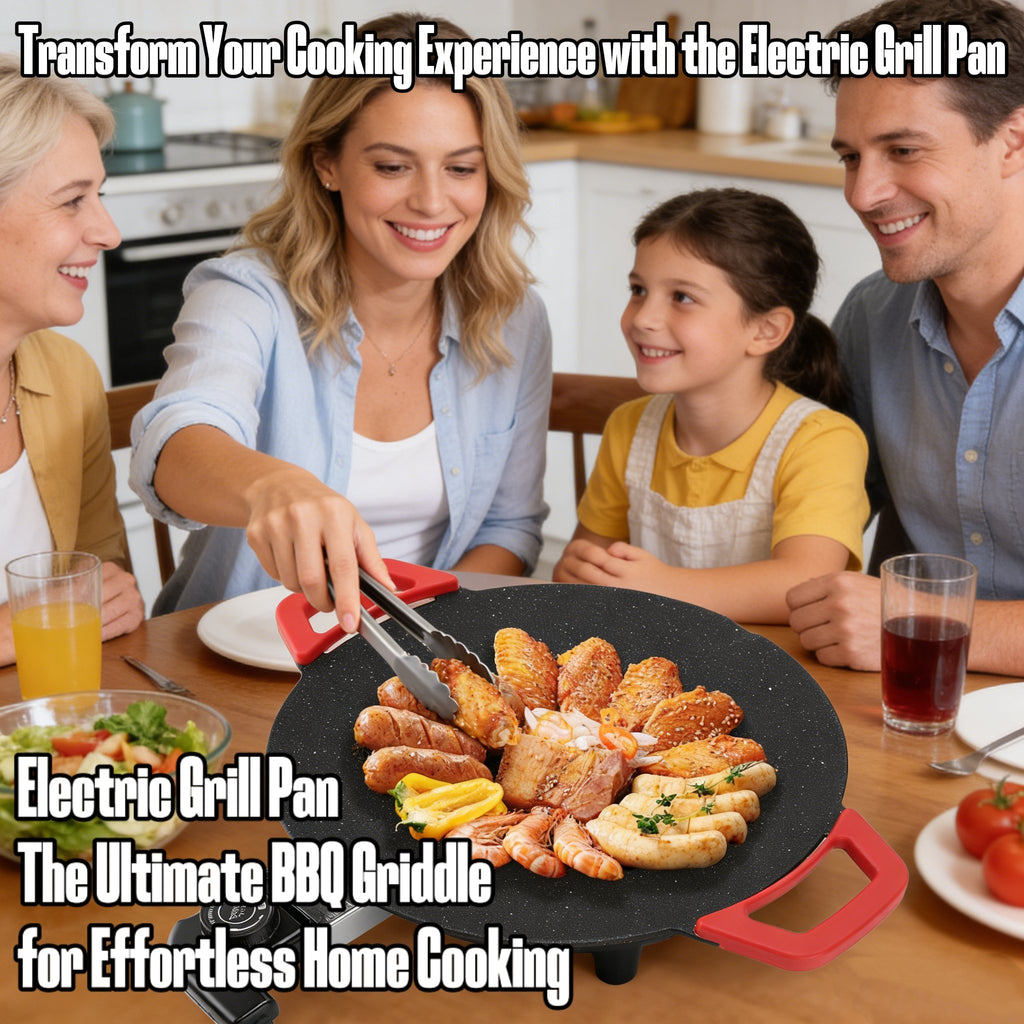 Electric Grill Pan – The Ultimate BBQ Griddle for Effortless Home Cooking 🍖🔥
