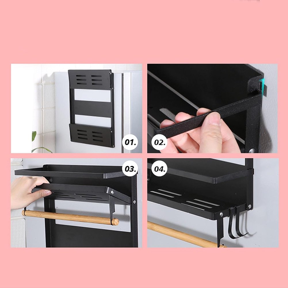 🧂 Double-Layer Wall-Mounted Magnetic Spice Rack