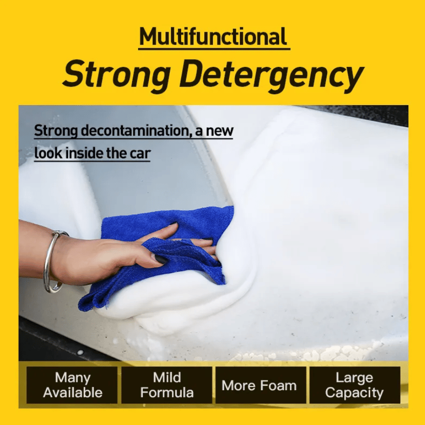 Foam Cleaner Spray for Car Interior & Household Stains | Effective Stain Removal for Seats, Carpets & Upholstery | Easy-to-Use Cleaning Solution