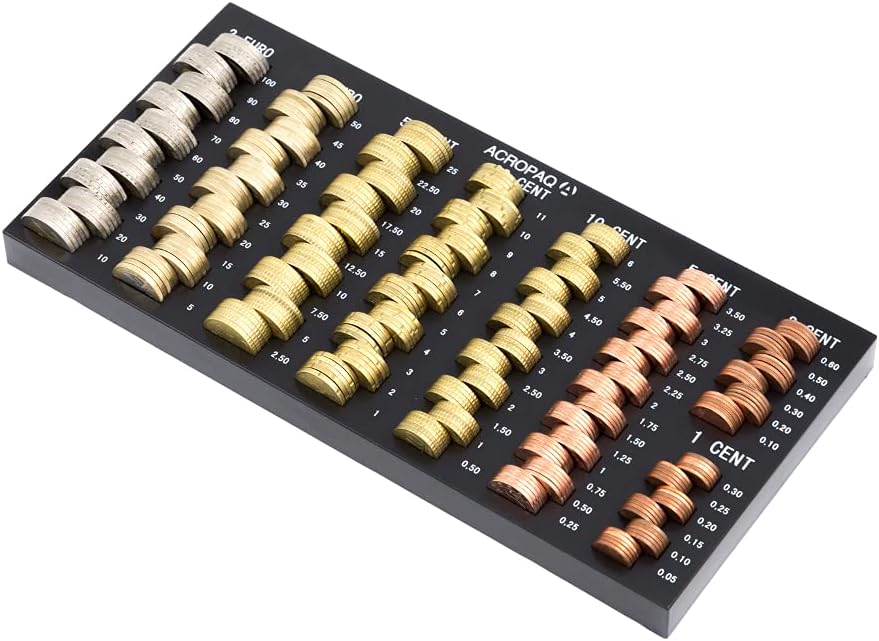Coin Counting Board - for All Euro and Cent Coins