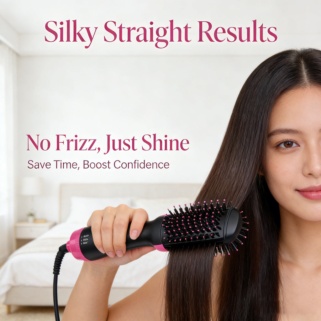One-Step Hair Styling Revolution – Dry, Straighten, Curl & Volumize in 5 Minutes Flat!