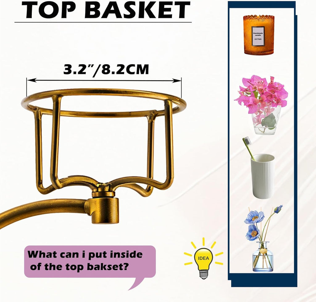 Vintage Hand Towel Holder with Candle Hook