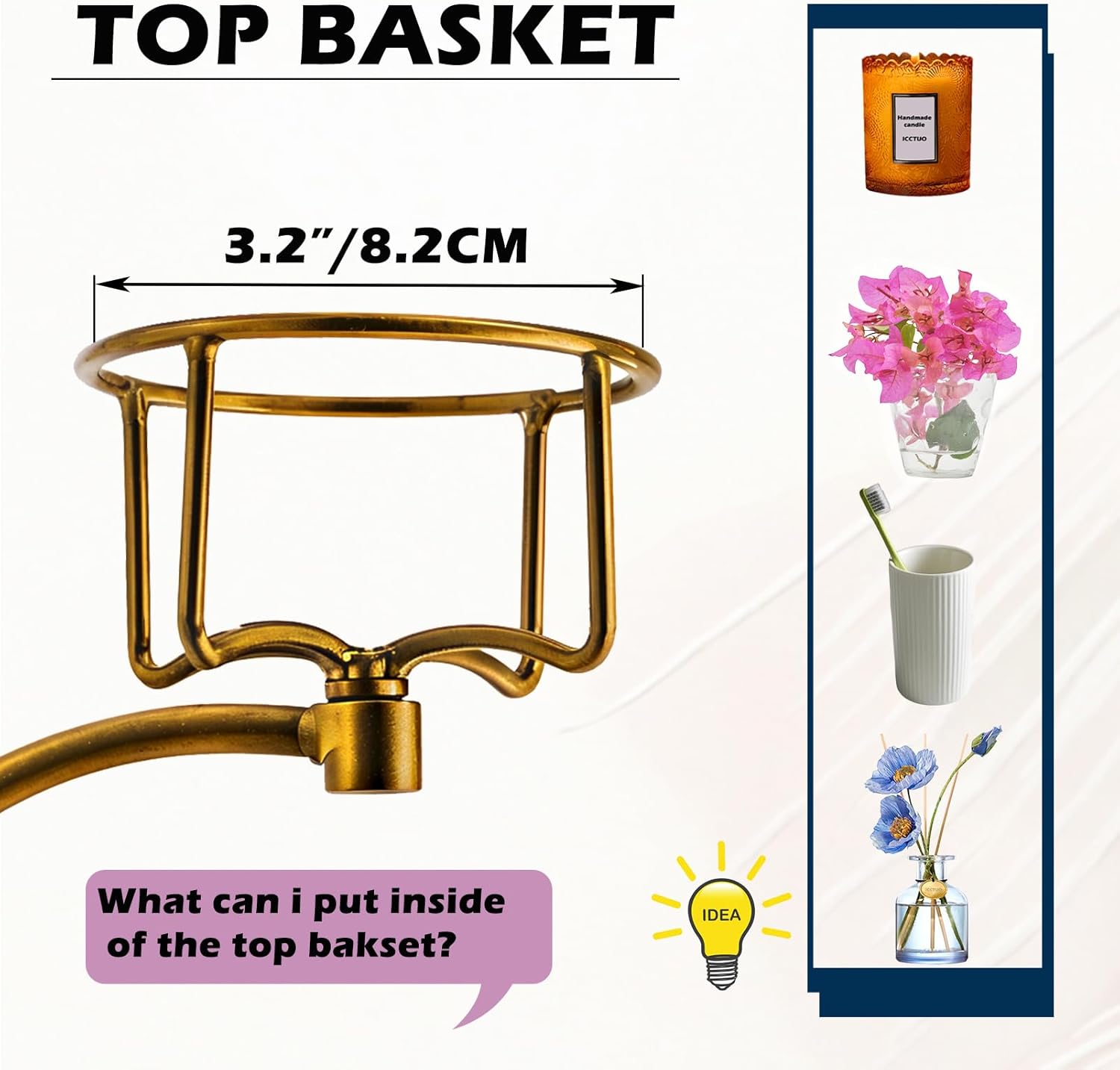 Vintage Hand Towel Holder with Candle Hook