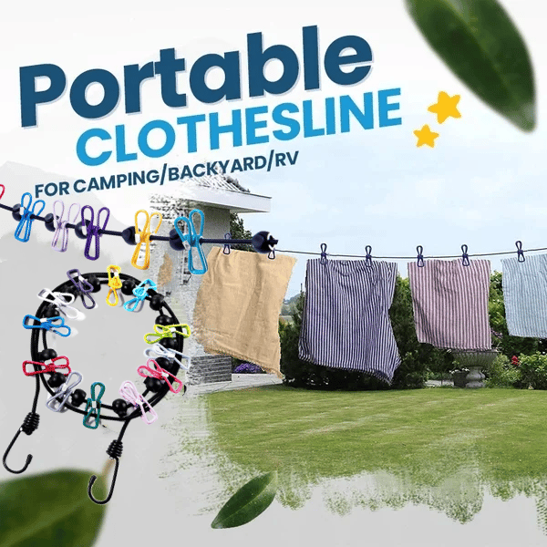 🔥Portable Clothesline for Camping/Backyard/RV