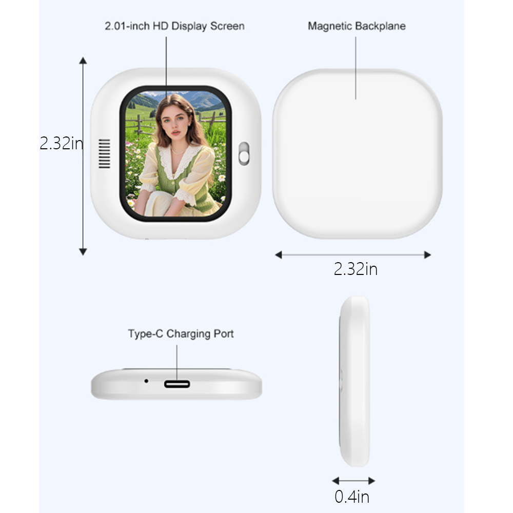 Rear Magnetic Selfie Display Screen