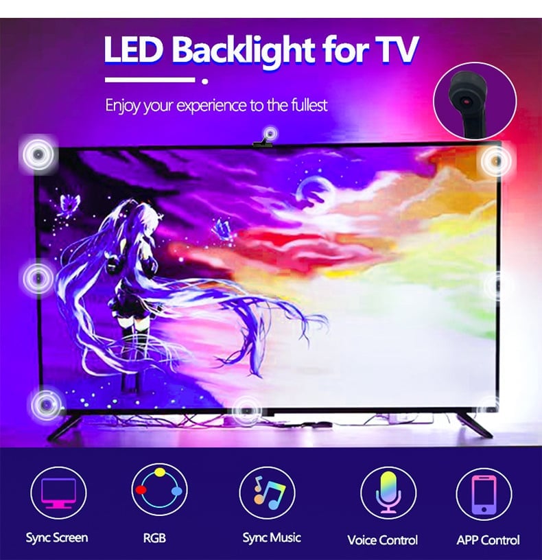 TV Backlight - Color Picker Graffiti Television Screen Synchronous Light Strip
