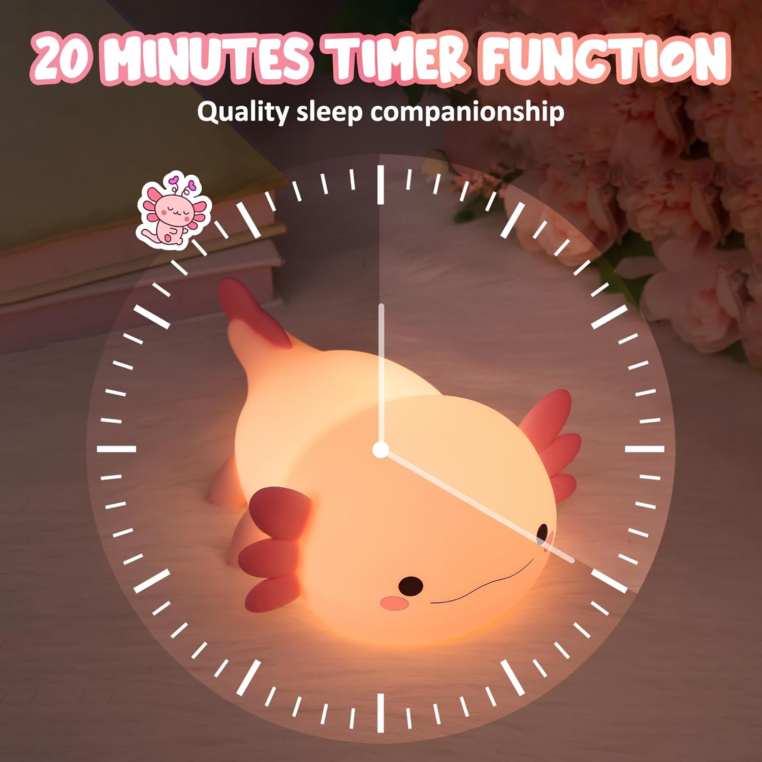 Cute Axolotl Night Light