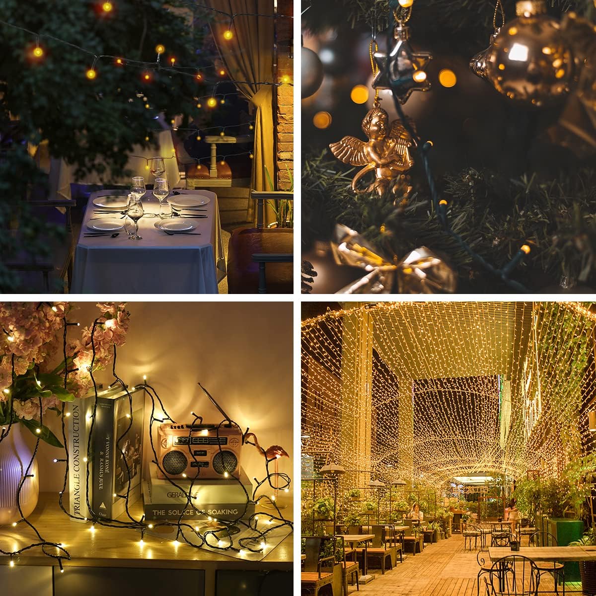 Solar Christmas Lights, 105 ft 300 LED