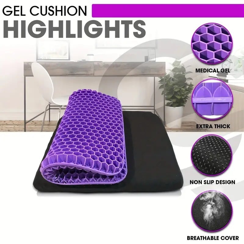 Silicone Gel Seat Cushion for Long Sitting🪑✨
